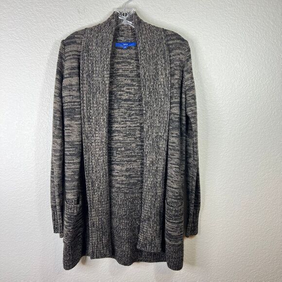 APT.9 Marled Gray Open Front Cardigan Sweater Long Sleeve Cozy Knit‎ Size S - Picture 1 of 6